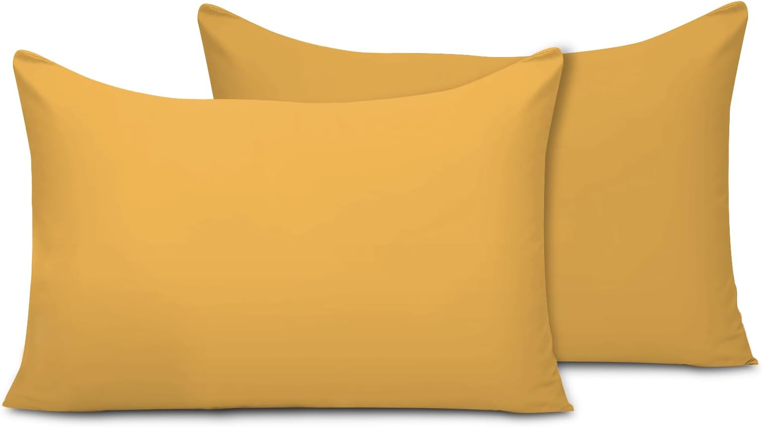 Pamposh Pillow Cases 2 Pack Super Soft Brushed Microfibre Pillow Covers Hypoallergenic Breathable Non Iron Envelope Closure Gold Pillow Cases