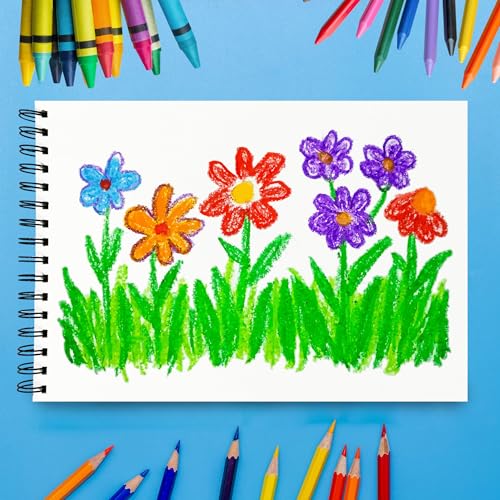 Image of PaperO A4 Sketch Book for Drawing | 100 GSM Thick Paper | 100 Pages | Spiral Wire-O Bound | Art Sketching for Artists, Kids & Adults | Simba Cover Design