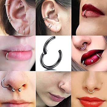 Hoepel Neusring Voor Vrouwen Mannen, Woffoly 316L Chirurgisch Stalen Sleeper Hoepel Oorbellen Septum Clickers Scharnierende Segmentring, Hypoallergeen Schelpkwab Piercing Daith Helix (16G 6mm Hoepel Neusring Voor Vrouwen Mannen, Woffoly 316L Chirurgisch Stalen Sleeper Hoepel Oorbellen Septum Clickers Scharnierende Segmentring, Hypoallergeen Schelpkwab Piercing Daith Helix (16G 6mm