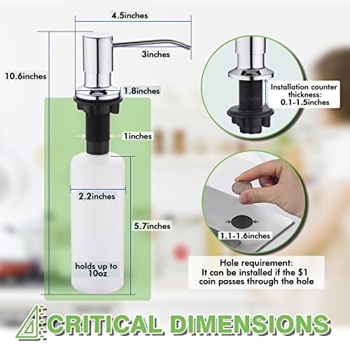 Sink Faucet, Pull Down Kitchen Faucet With Sprayer Stainless Steel Rv Kitchen Faucet Single Handle 1 Or 3 Hole Kitchen Sink Faucet With Soap Dispenser, Polished Chrome Wewe #TOP4