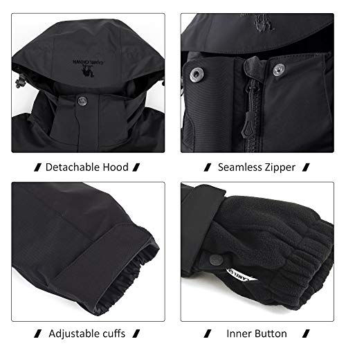 Camel Crown Men's Waterproof Ski Jacket 3-In-1 Winter Coats Windbreaker Hooded Fleece Inner For Snow Rain Hiking Outdoor #TOP3