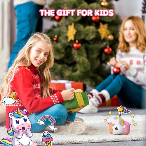Image of Children's Camera, CAMCLID Children's Camera 1080P 2.0 Inch Screen Digital Camera Children with 32GB SD Card, Christmas Toy Gifts for 3 4 5 6 7 8 9 Years Boys and Girls (Pink)