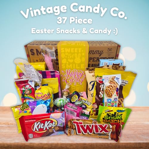 EASTER CANDY CARE PACKAGE EASTER GIFT BOX - Filled With Cookies, Chocolate Bars, Marshmallow Peeps, Foil Egg Candies, Sweet Snacks, + More! PERFECT For Girls Boys Kids College Students Adults - Thumbnail 2