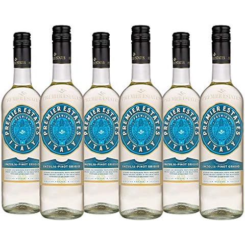 Premier Estates Inzolia Pinot Grigio Italian White Wine (6 x 75cl Bottles) Cover