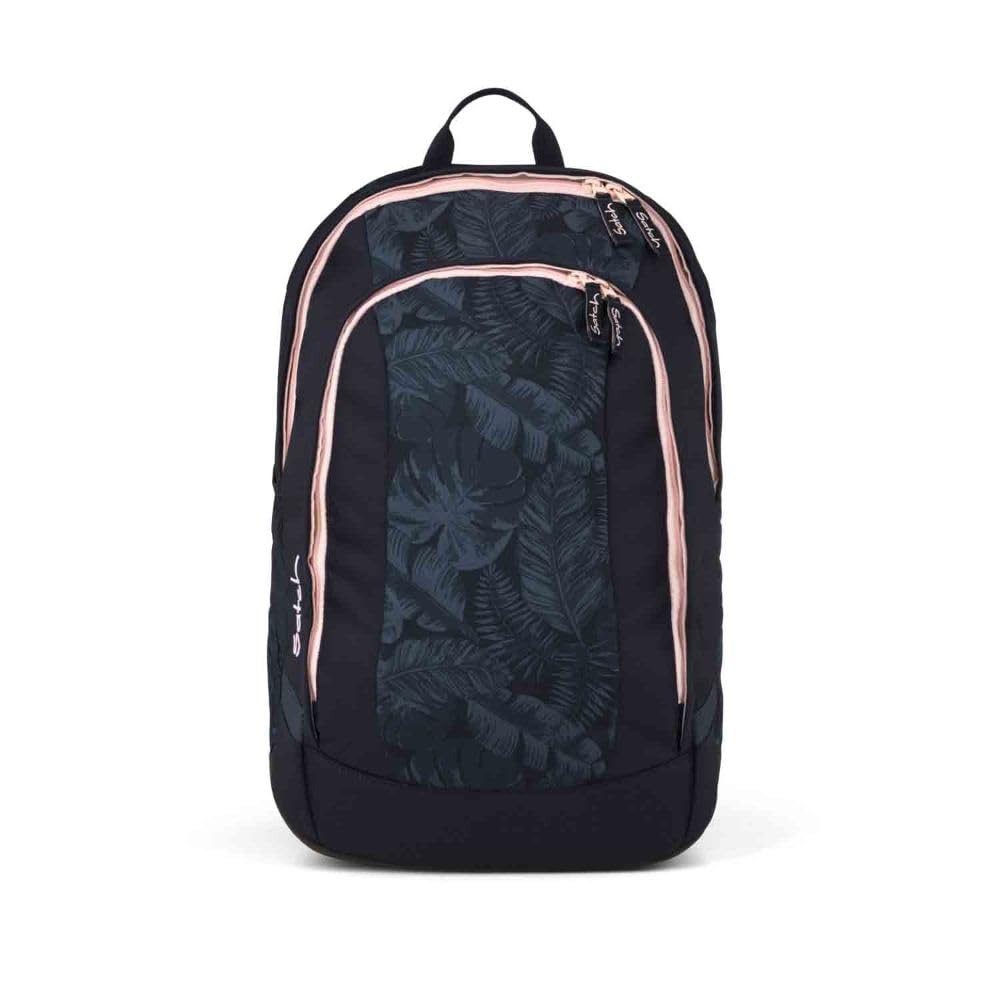 Satch Schulrucksack Set 2tlg. inkl. Schlamperbox (Midnight Jungle)