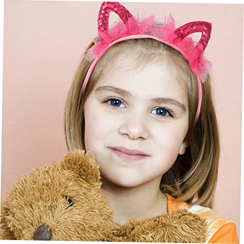 FOMIYES 5 Pçs Orelhas De Gato Tiara Turbante Tiara Orelhas De Animais Favor De Festa Meninas Tiara R