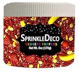 StrawBerry Red Yellow Banana Edible Confetti Sprinkles Cake Cookie Cupcake IceCream Donut Decoration Jimmies Quins - 6oz Jar