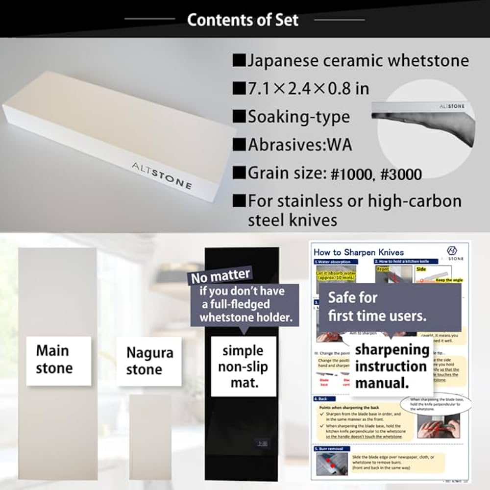 Amazon.com: ALTSTONE Whetstone Sharpening stone medium 1000