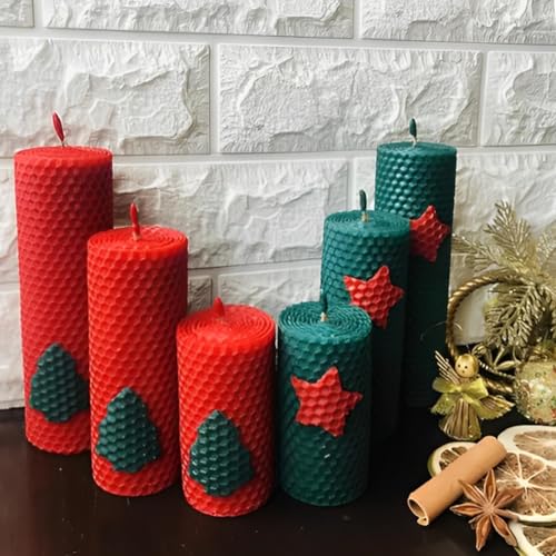 Kit para hacer velas de cera de abeja en casa, 24 láminas de colores para adultos 3