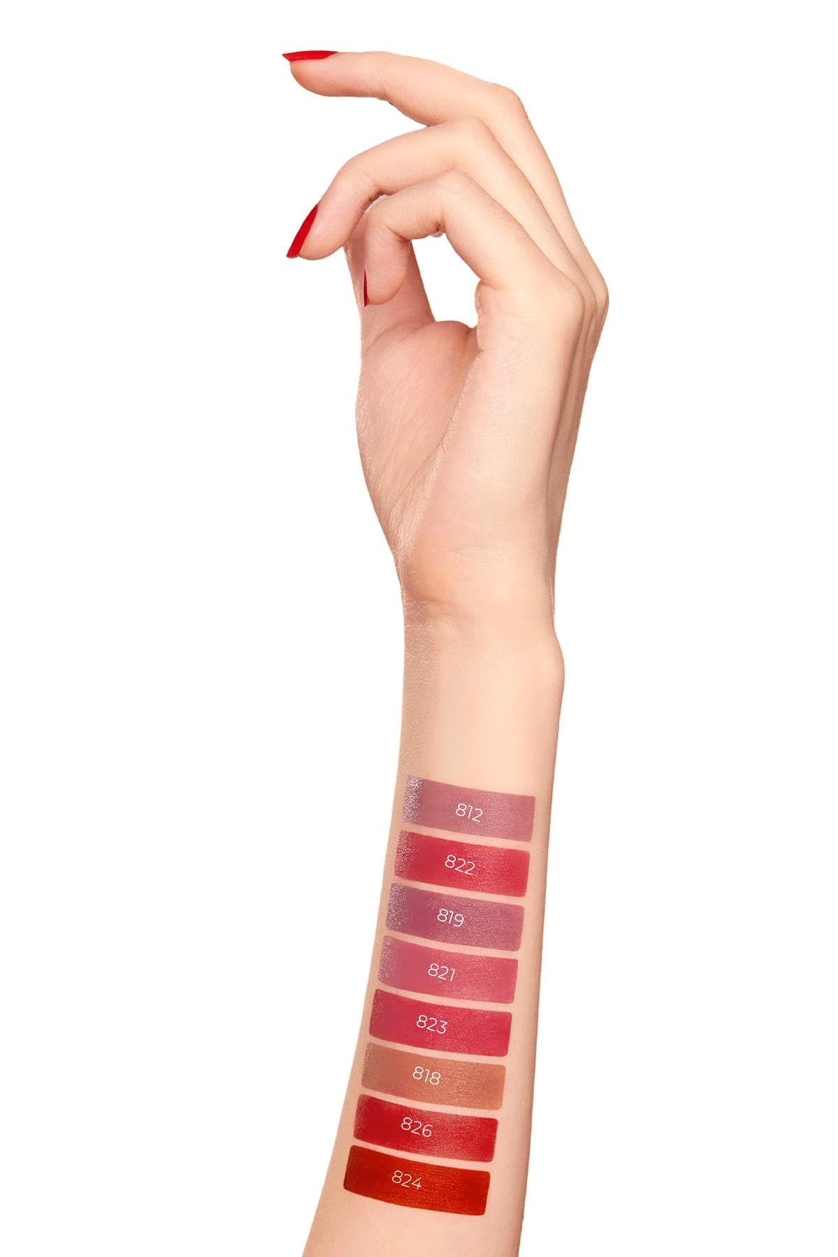 Alix Avien Uzun Süre Kalıcı Nemlendirici Pürüzsüz Etkili Yarı Mat Ruj Satin Touch Lipstick 809 Roasted Pink