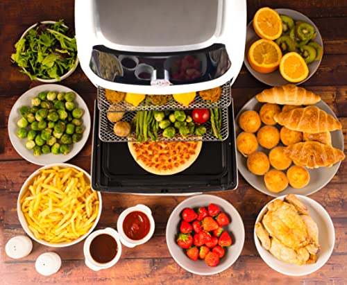 Innoteck Kitchen Pro 16Litre Digital Air Fryer Oven with Rotisserie Multi-functions Smart Cooker for Air Frying, Roast, Dehydrate, Fry, Bake and Reheat, white&silver, DS-5975 - Image 7