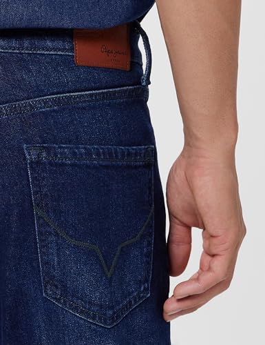 Image of Pepe Jeans Men's Straight Fit Jeans|Mid Rise |Stretchable Fabric| Jeans for Men | Available in Plus Size