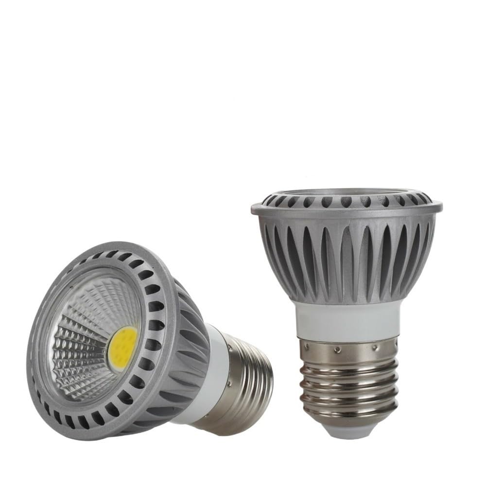 KJXP, Lot de 10 ampoules LED COB GU10/E26/E27 AC85-265V 3w/5w/6w en aluminium(White 6000k,GU10 6w)