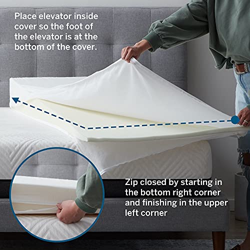Lucid Mattress Elevator Base - Affordable Adjustable Base Alternative - 5-Inch Lift, Queen, White #TOP1