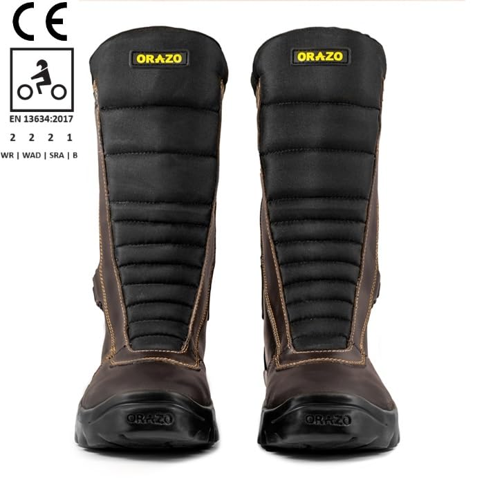 Image of ORAZO IBIS TRAIL - Water-PROOF - CE Certified - EN13634:2017 - Level 2,2,2,1 - Motorcycle Riding Boots