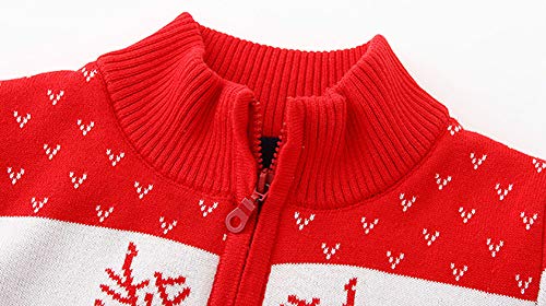 Mud Kingdom Little Boy Cardigan Sweater Zip Up Reindeer Christmas3