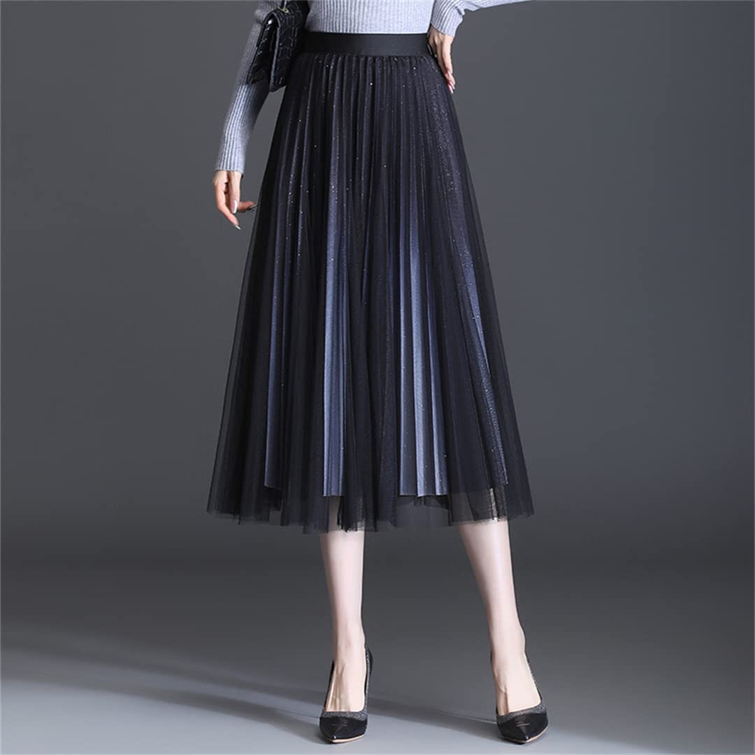 Gonne Lunghe Tutu in Rete da Donna Gonne Elastiche a Vita Alta Elastiche per Ragazze Gonne a Pieghe Bohémien
