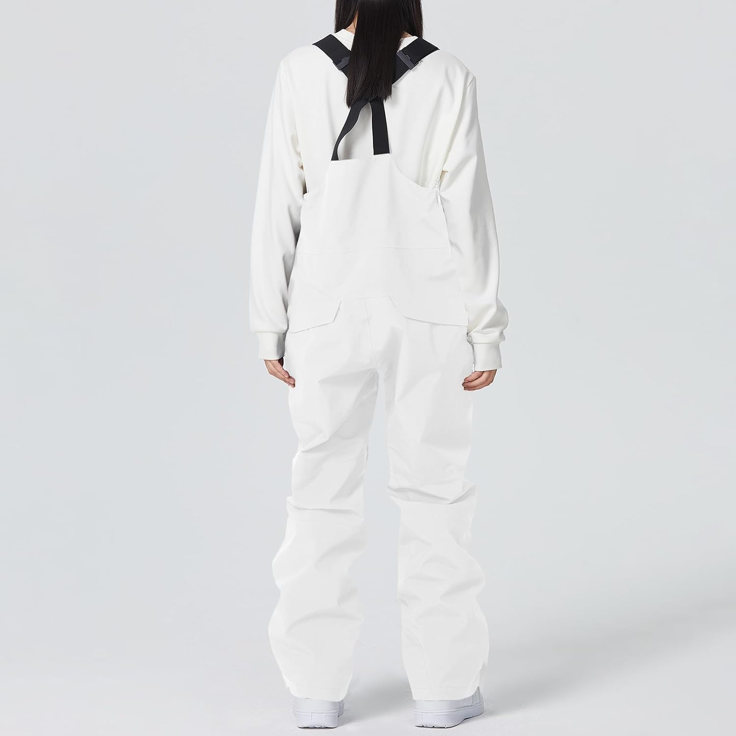 Women'S Winter Snow Bibs Plus Size Windproof Thicken Waterproof Overalls Snowboard Pants Adjustable Insulated Trousers