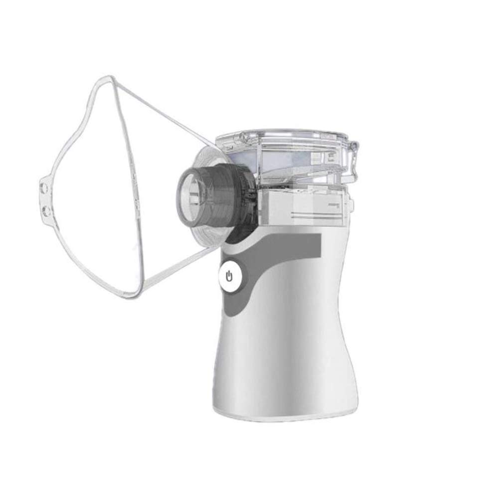 Mini portátil de vapor inhalador máquina de mano humidificador vaporizador de aire fresco Viajes niebla inhalador para Adultos y Niños,Gris