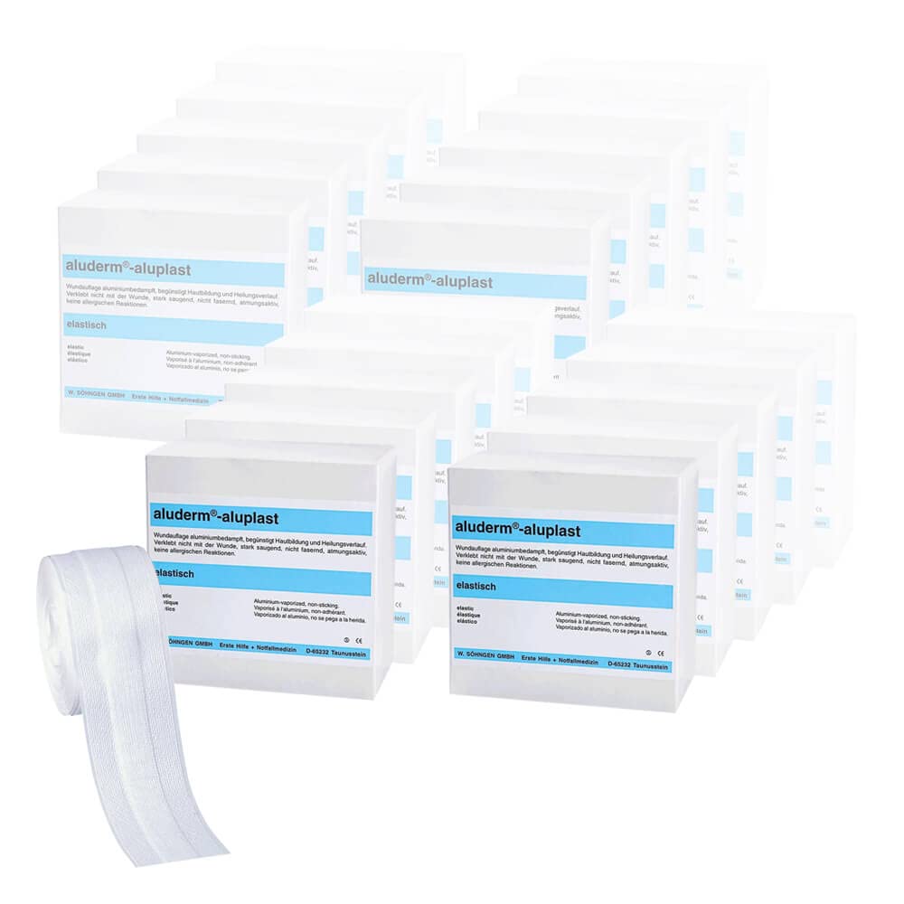 aluderm-aluplast by Söhngen BIGPACK SÖHNGEN aluderm-aluplast elastisch, Pflaster, 5 m x 4 cm, 25 Rollen, Art.-Nr. 1009189