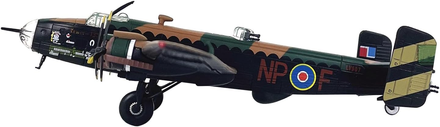 Alloy WWII United Kingdom Halifax B.Mk III Bomber Model 1:144 Scale, Alloy Aircraft Model for Collection Displaying new