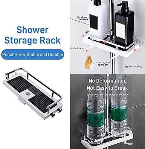 MasterUnion Punch-Free Multi-Function Storage Rack,2-in-1 Liftable Shower Rack,Bathroom Shower Shelf,Shower Caddy No Drill