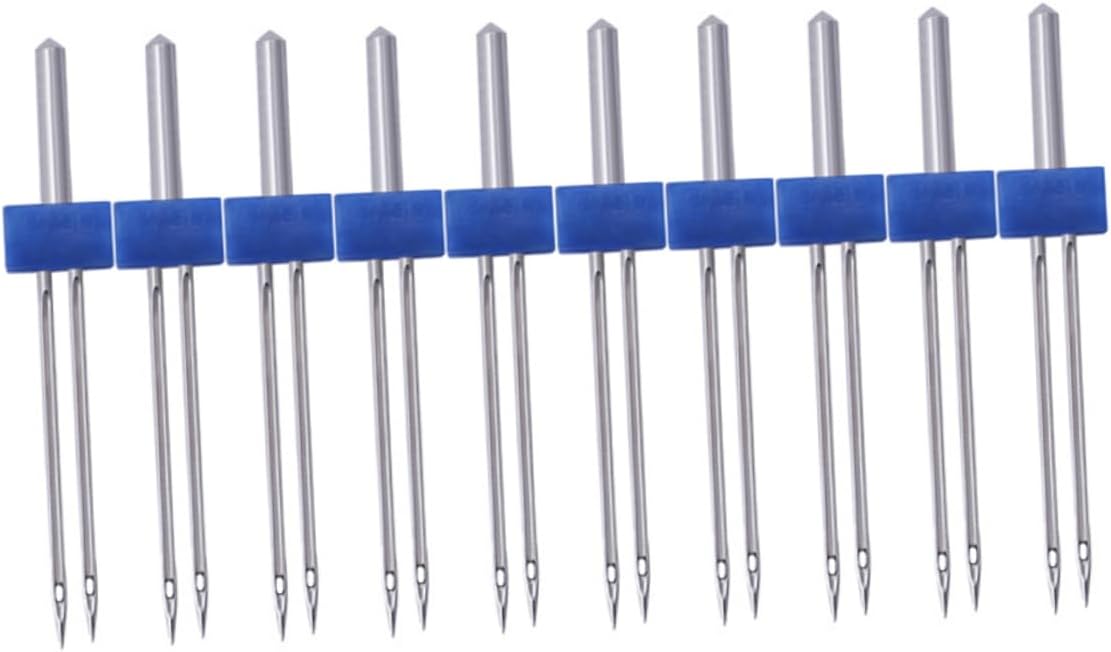 LOLIPPYY Electric Multi-Function Sewing Machine Twin Needles Kit for Household Use 100pcs Double Sewing Needles for Knits