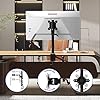 Duronic Monitor Arm Single DM351X2 Height Adjustable Monitor Riser Clamp for 13-27” Screens Stand with VESA 75 100 Desk Monitors Mount with 10kg Capacity for Home Office Work Gaming #2