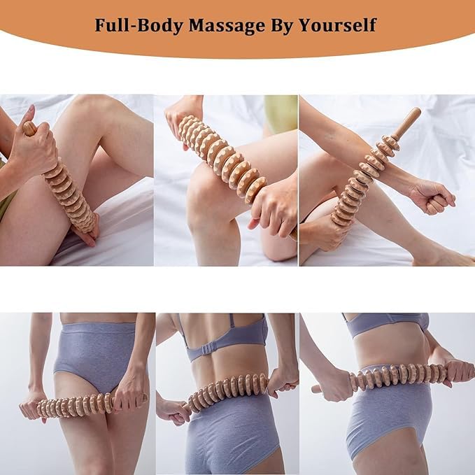 Wooden Massage Gua Sha Stick Massage Equipment Pain Relief 12 Wheels Curved Roller Stick Body Pain Pain Relger Points For Mota Points Therapy Therapy Pearl Roller Equipment Flight Tiger Points (12 Roller Wheels) Wooden Massage Gua Sha Stick Massage Equipment Pain Relief 12 Wheels Curved Roller Stick Body Pain Pain Relger Points For Mota Points Therapy Therapy Pearl Roller Equipment Flight Tiger Points (12 Roller Wheels)