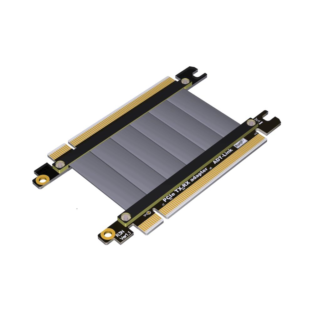 ADTLINK PCI-Express 3.0 16x to pcie x16 Jumpers Riser Extension Cable Graphics Cards Male-Male Female-Female pcie Riser Cable (5cm, R33VF(Tx to Rx))