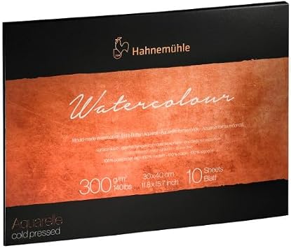 Hahnemuhle Collection Watercolor 300 Block Cold Pressed 11.8x15.7 Inches 300gsm