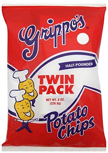 Grippo's Plain Twin Pack Potato Chips (6 - 8 oz. Bags)