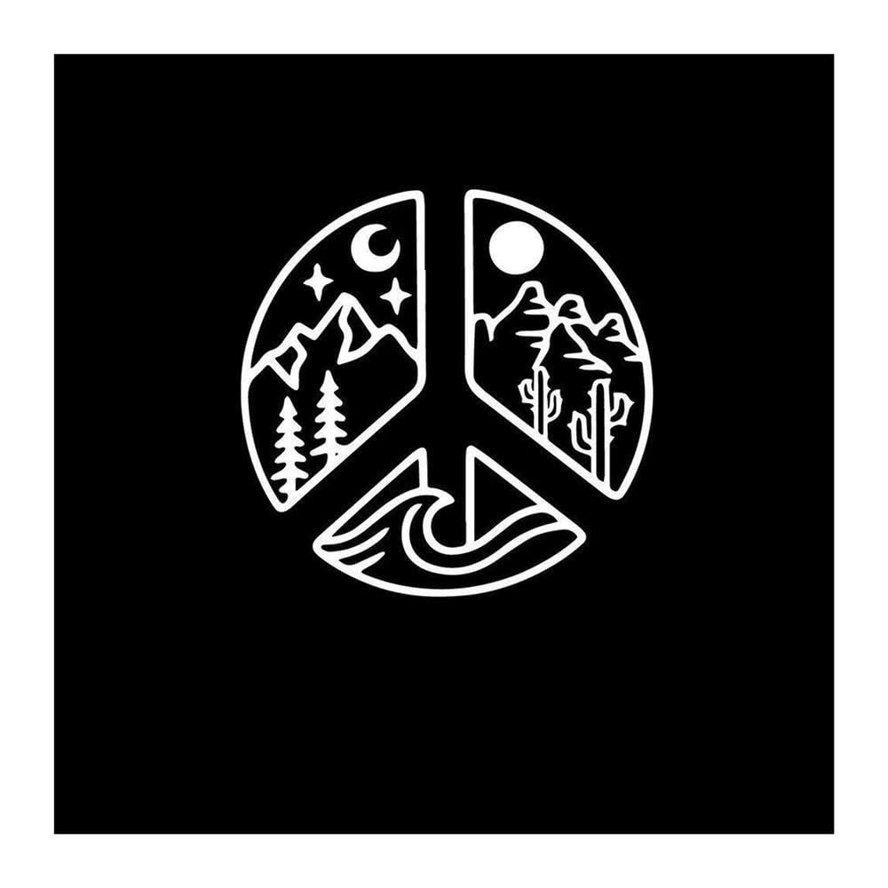 Camping in The Wild Car Wrap Waterproof Vinyl Sticker Accessories(White,21cmX21cm)