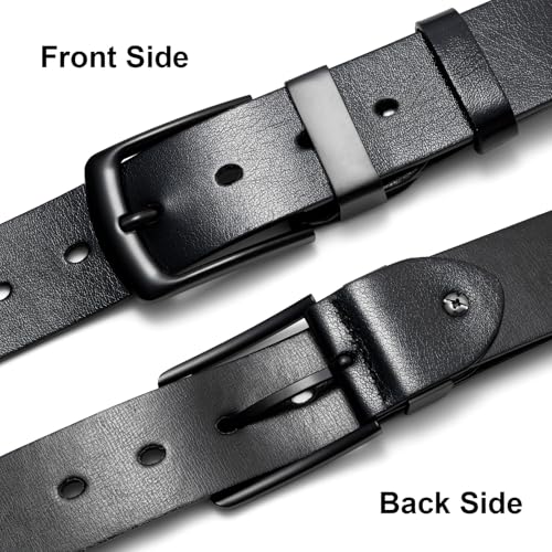 maikun Mens Casual Dress Belt, Mens Leather Black Belt, Casual Wear Jeans Pants4