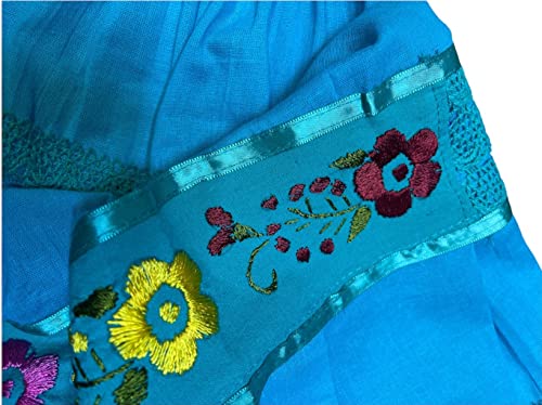 Girl's Mexican Dresses (Turquoise, 12)2