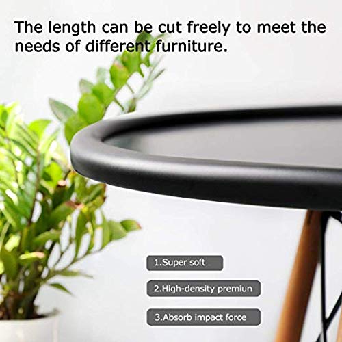 Corner Guards and Edge Bumpers - 5m/20ft [ 18ft Edge Cushion + 8 Corner Cushion] Furniture Bumpers & Corner Cover; Baby Proofing Edge Desk Table Protector; Fireplace Guards for Child Safety (Black)