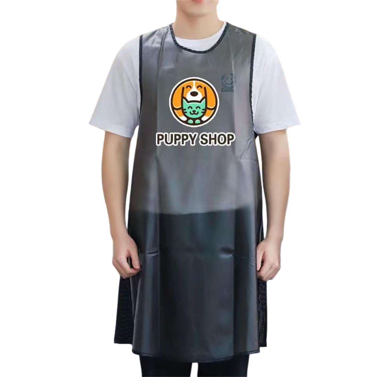Dog Grooming Smock,Pet Groomer Apron,Waterproof Grooming Workwear Barber Jackets for Women Men, Nylon Professional Pet Groomers Smock Barber Apron Dog Hair Stylist Apron (blcak3)
