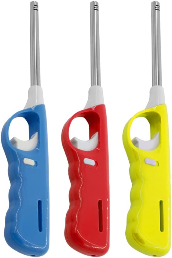 ANGIX 3 x Clipper Tube Lighters Multipack Safety Lock & Adjustable