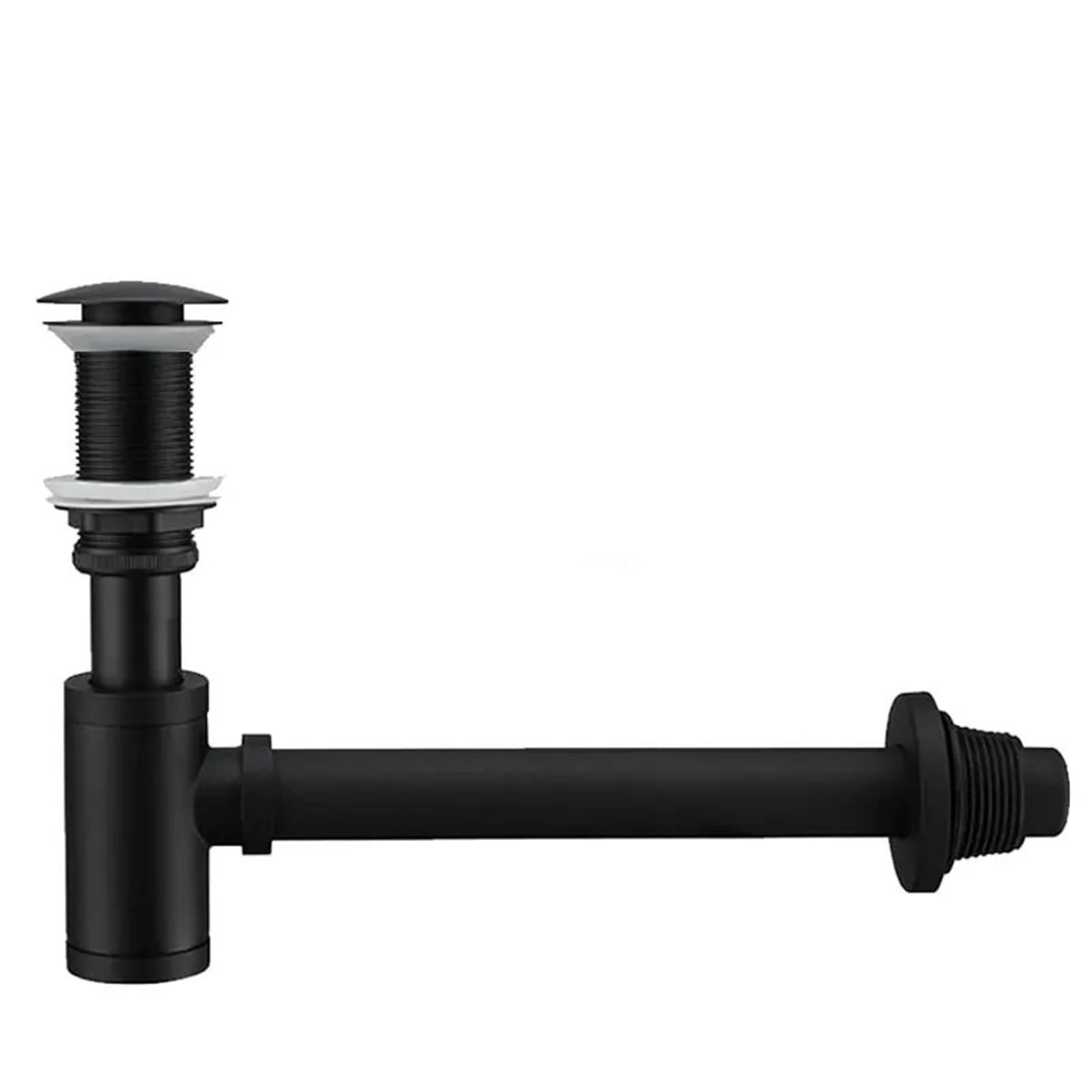 Flaschensiphon Runder Flaschensiphon aus Messing mit Pop-up-Ablaufgarnitur, Abflussrohr-Set for Waschbecken, höhenverstellbar Siphon Waschbecken(Trap without hole)