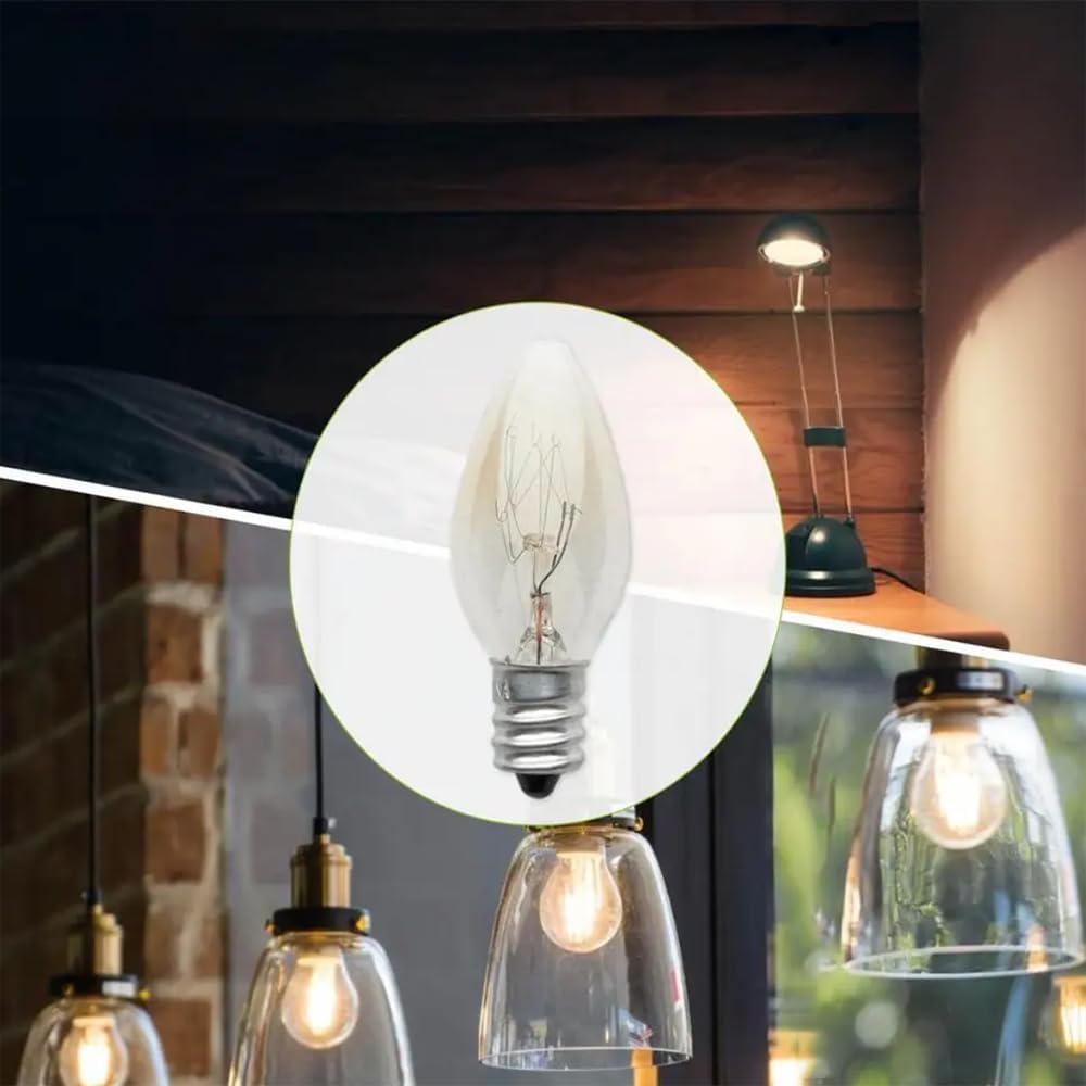 6 Pcs C7 10W 220V E12 Incandescent Warm White Night Lamp Bulbs