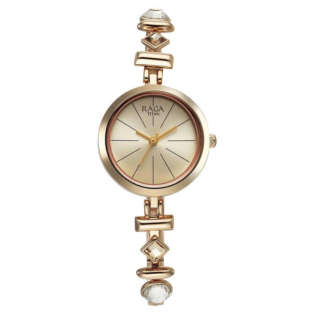 Titan Raga Viva Quartz Analog Champagne Dial Metal Strap Watch for Women-NS2606WM12 (B0CSZ3RT8T) Amazon Price History, Amazon Price Tracker