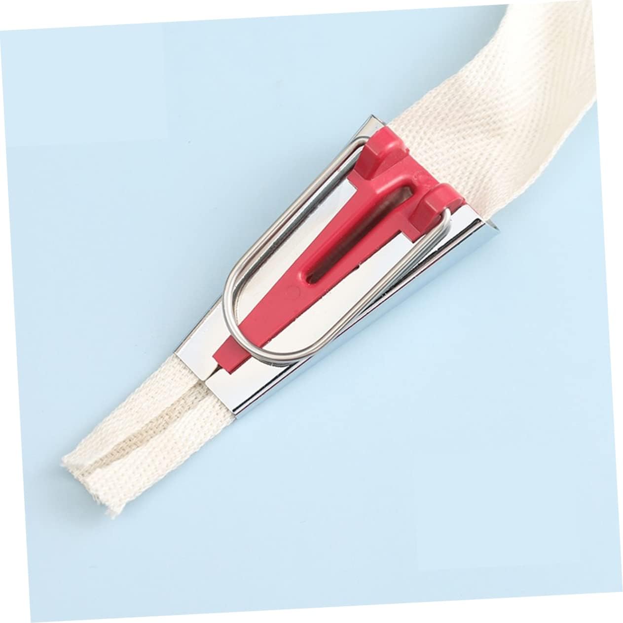 jojofuny 2pcs Bias Tape Maker Kit Fabric Sewing and Quilting Tool Red Create Bias Binding for Projects Easy to Use Saves and Money