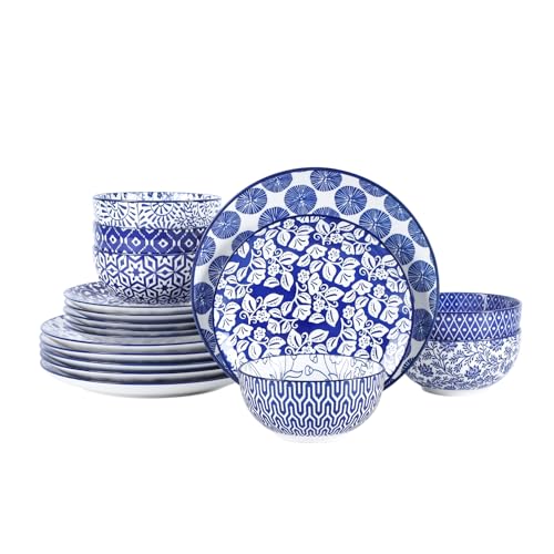 Selamica Keramik-Geschirr-Sets für 6, 18-teiliges Teller- und...