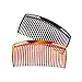 Fodattm 4PCS Black and Brown Hair Side Comb with Teeth French Hair Accessories Hair Clip Clamp for Women Men (4 inches - 29 teeth)