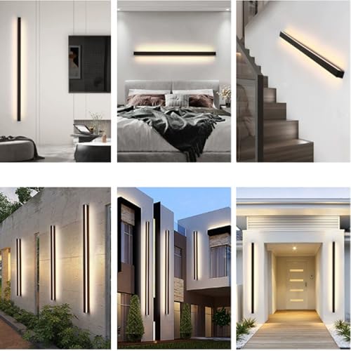 Applique murale LED extérieure 60cm dimmable avec télécommande étanche IP65