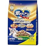 銀のスプーン 贅沢素材バラエティ まぐろ・かつお・ささみ・野菜味に天然小魚・かつお節・ほたて味フレーク添え 1.1kg