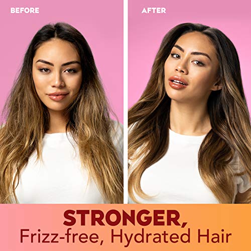 Frizz-Free + Keratin Smoothing Oil Conditioner, 5 In 1, For Frizzy Hair, Shiny Hair, Red #TOP4