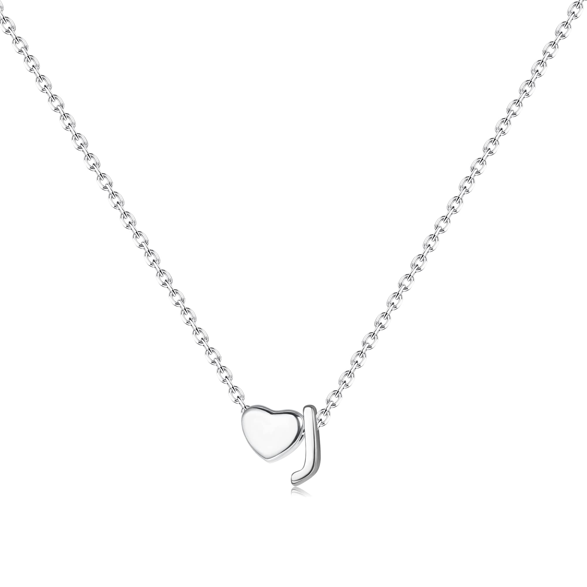 Chriscoco Collar Colgante Mujer Plata de Ley 925 Collar Corazón con Inicial Letra A-Z Colgante Mujer Joyeria con Hermosa Caja Niña Mujer Regalo Dia de la Madre