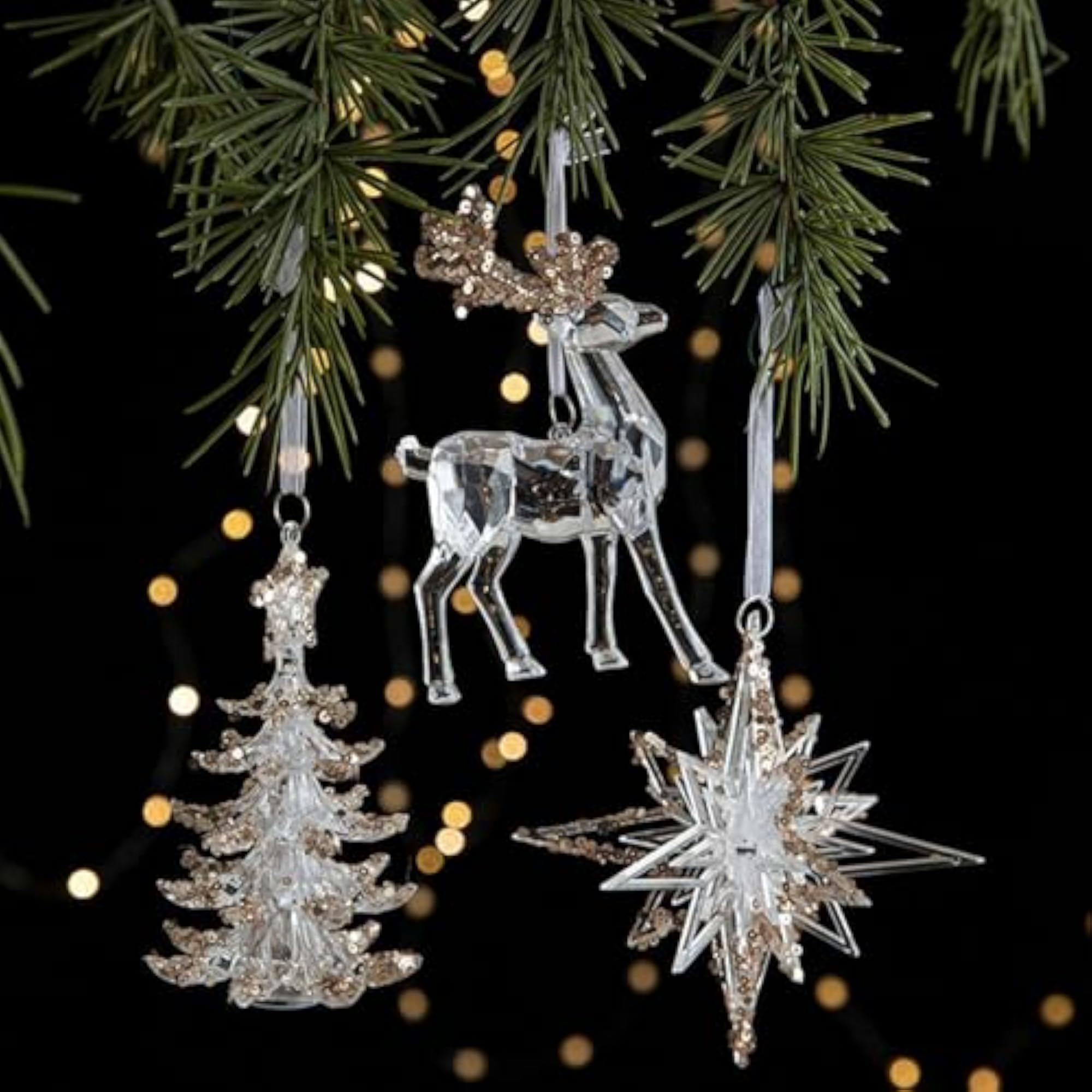 Christmas Tree Hanging Decoration, Acrylic Pendant Elk