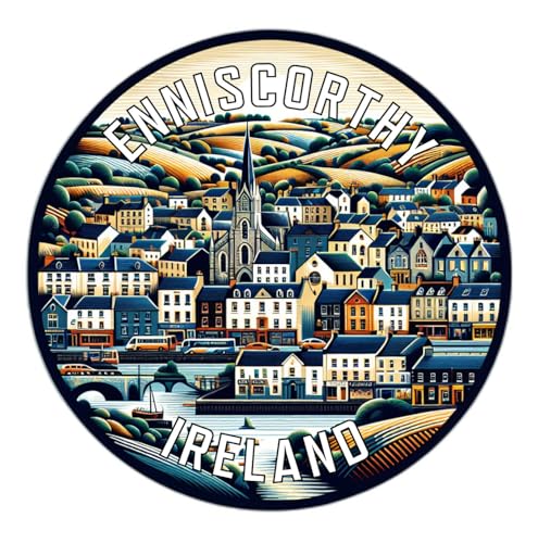 Imán decorativo plano Enniscorthy Ireland 2 pulgadas miniatura 1